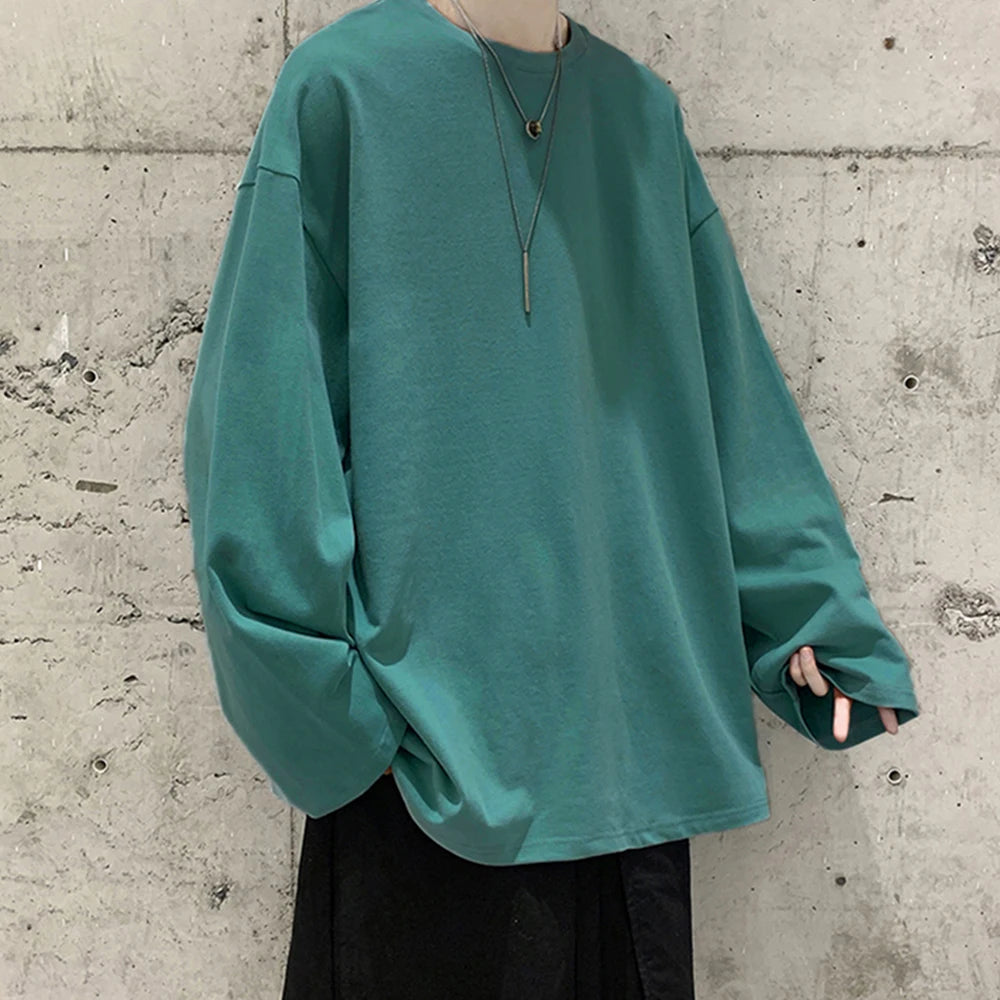 Men's T-shirt™ Cotton Oversize Long sleeves t shirt