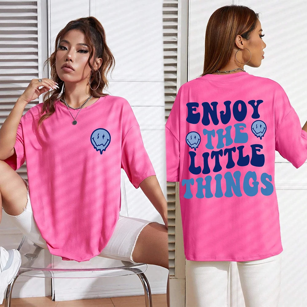 Women's Letter Printed Women T-Shirts™ Loose Oversized Casual Short Sleeves Tees