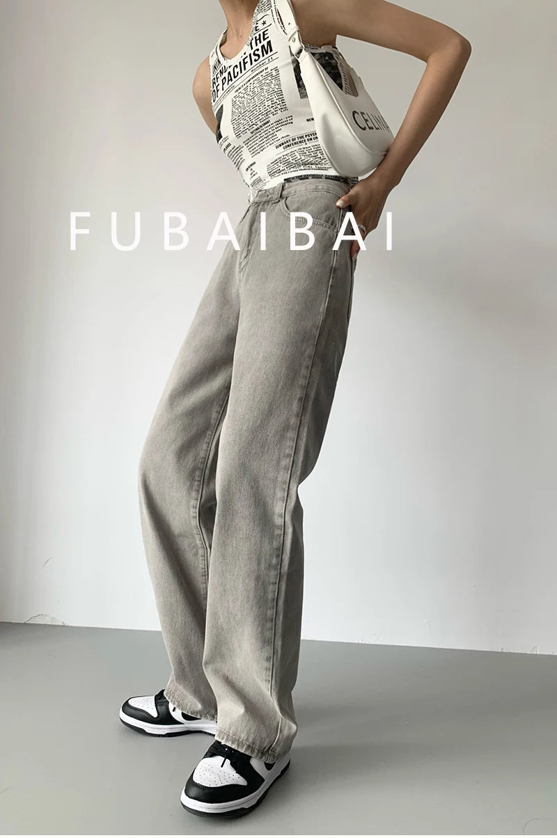 Women's Jeans™ High Waist Vintage Straight Baggy Denim Pants