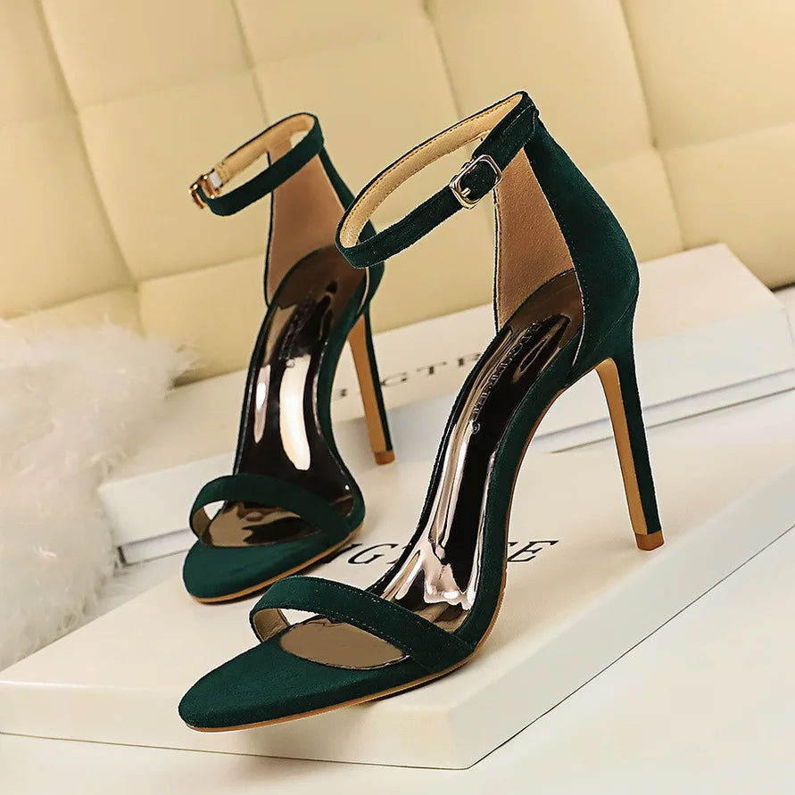 Women's Summer High Heels™ Velvet Surface One-band Ankle Cool Pu High Heels
