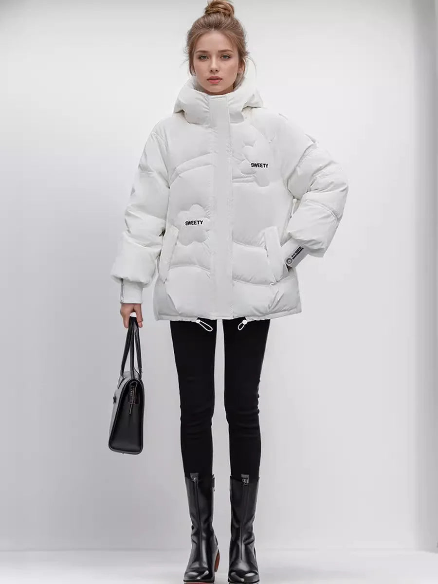Women's Thick Coat™ Winter Cotton Casual Hooded Zipper Short Parkas Jacket