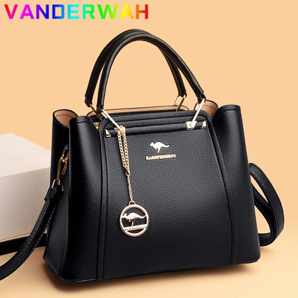 Women's Leather Luxury Handbags™ Ladies Shoulder Crossbody Sac & Messenger Tote Handbag