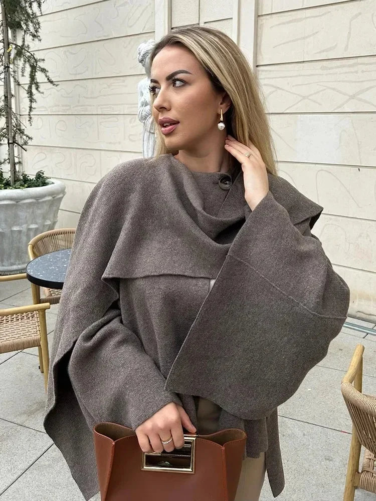 Women's Jacket™ Ladies Autumn Winter Casual Commuter Knitted Loose Oversize Scarf Jacket