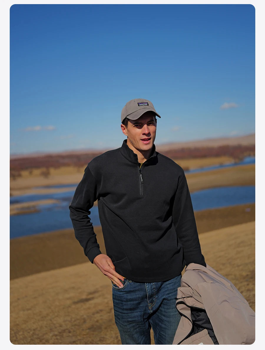 Men's SIMWOOD Regular Fit Lightweight Sweatshirt™ Half Zip Sweatshirts