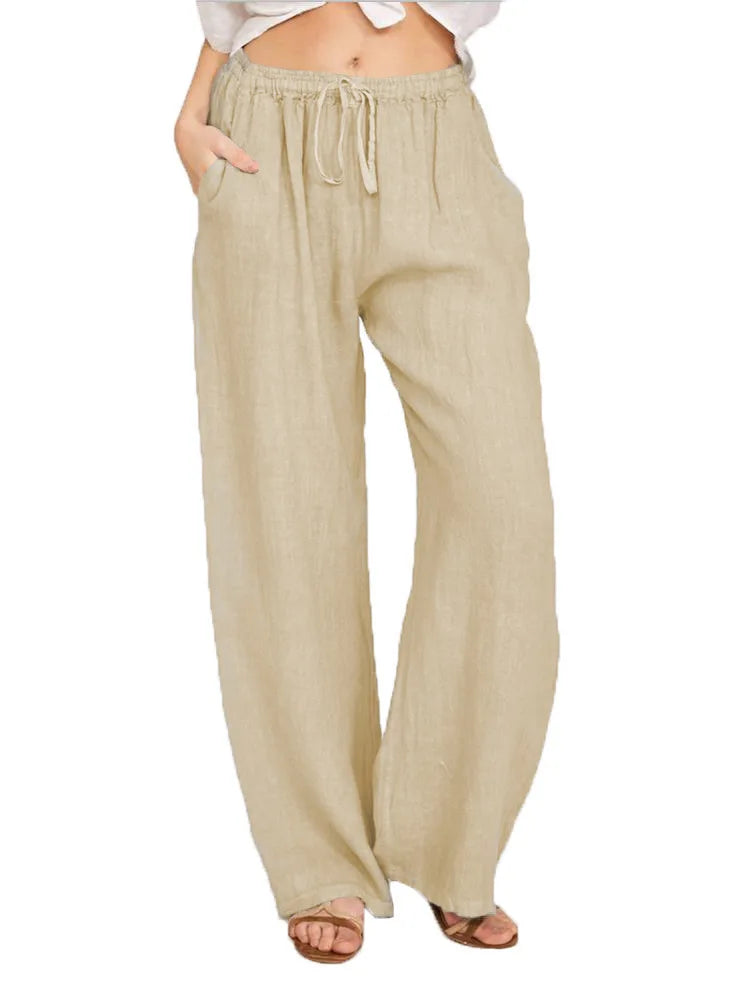 Women's Pants™ Large Loose Cotton Hemp Casual Pants
