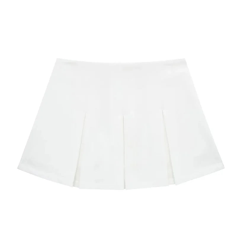 Women's Shorts Skirts™ High Waist Pleated Striped Bermuda Mini Shorts