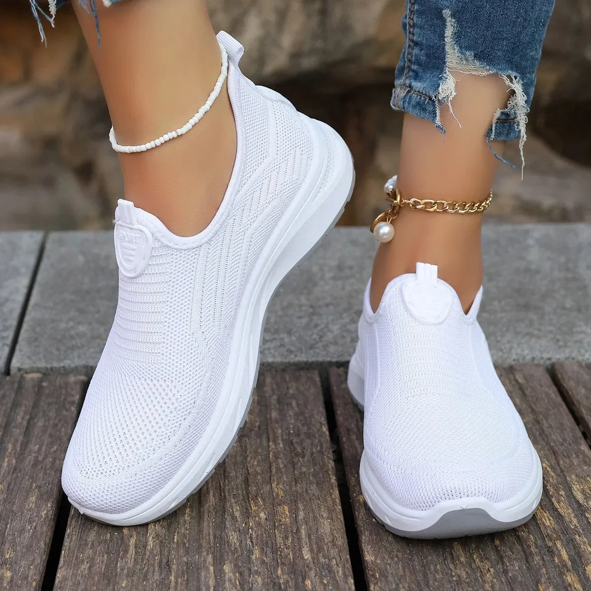 Women's Sneakers™ Lightweight Breathable Flats Slip on Casual Shoes