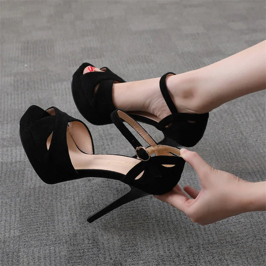 Women's High Heels™ Platform Strap Open Toe Ladies Pumps High Heels