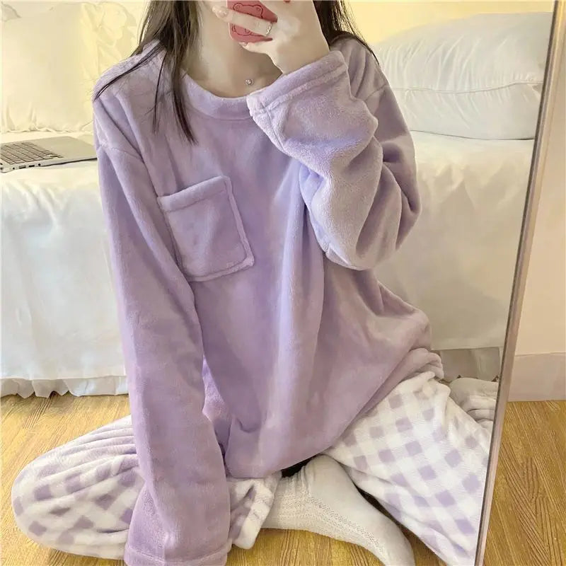 Women's Fleece Pajamas Set™ Winter Thick Warm Suit Set