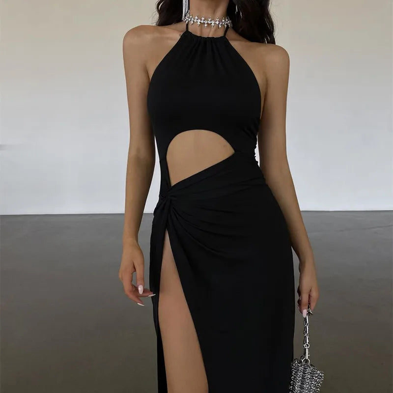 Women's WhereMery Summer Backless Lace Up Long Dress™ Elegant Waist Hollow Out High Split Dresses