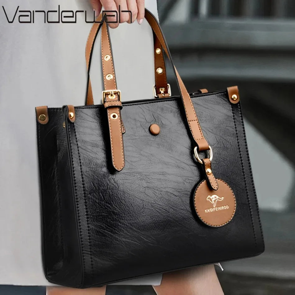 Women's Leather Luxury Handbags™ Ladies Shoulder Crossbody Sac & Messenger Tote Handbag