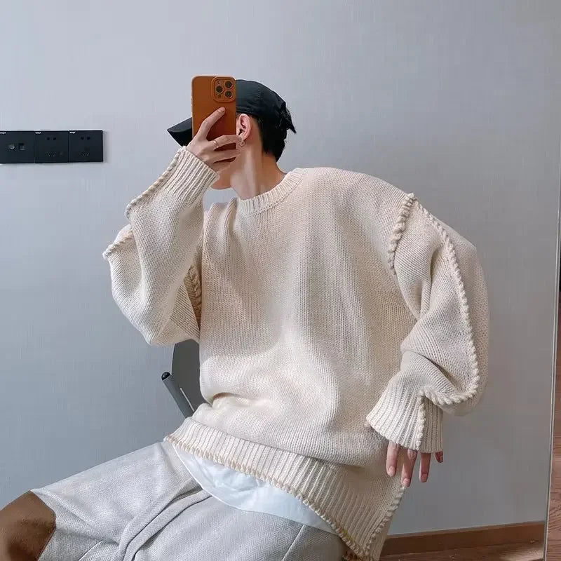 Men's Knitted Sweater™ Casual Versatile Long Sleeve round Neck Thick Sweater