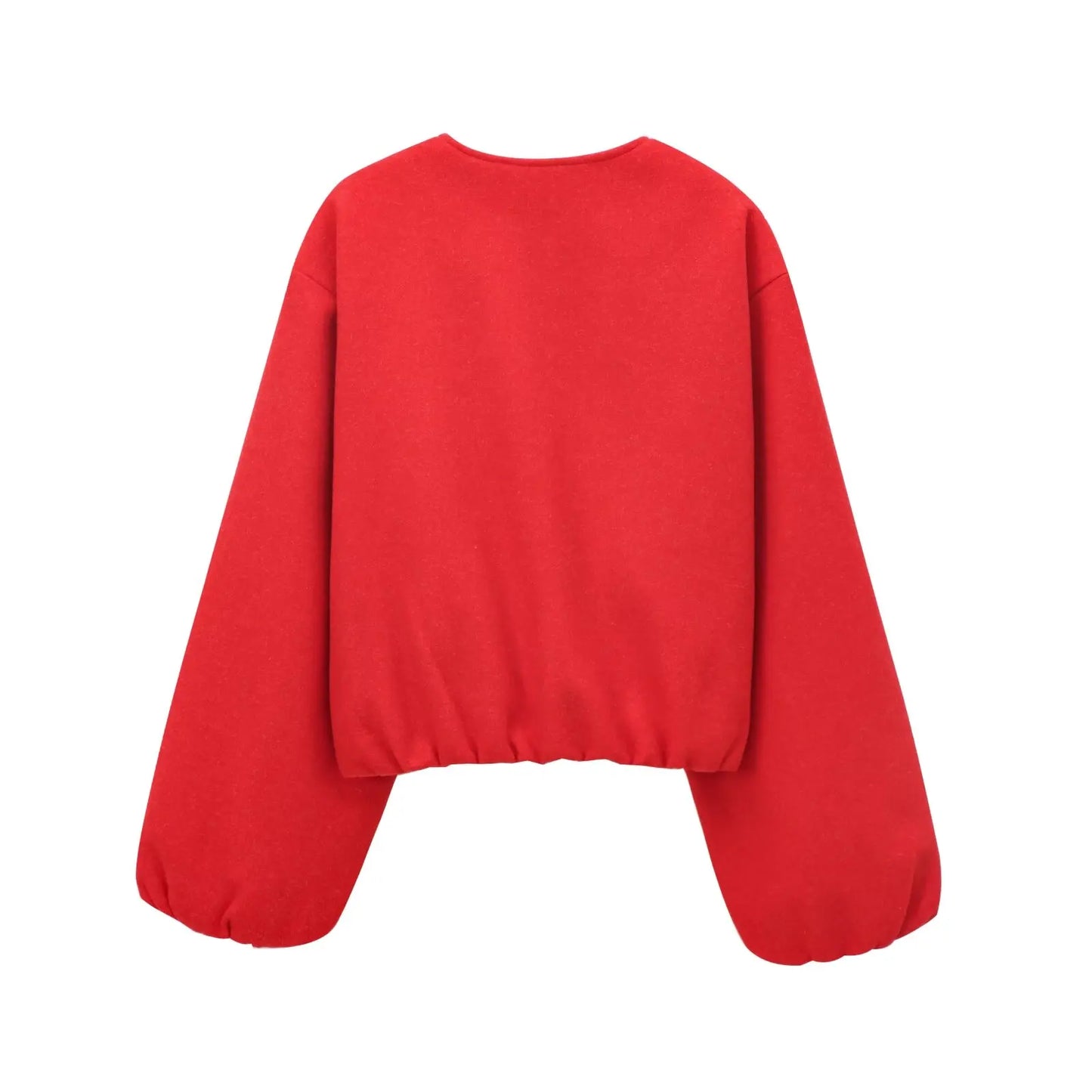 Women's Zipper Bomber Jackets™ TRAF Soft Cropped Long Sleeve Sports Jacket
