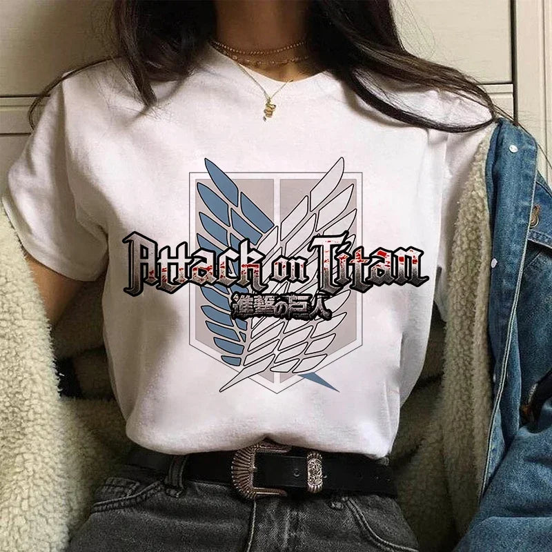 Women's T shirt™ Levi Ackerman Attack On Titan Anime Comics Japanese Graphic Cartoon Streetwear Tops