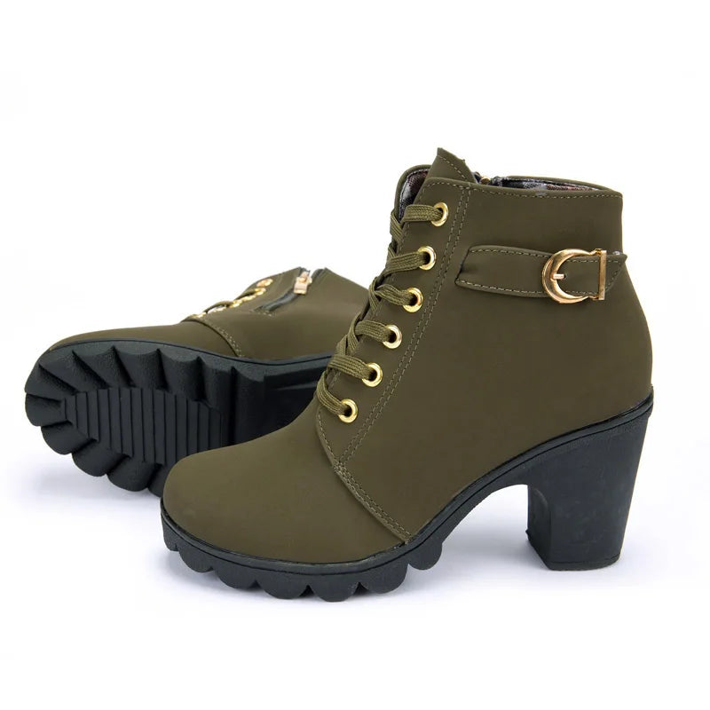 Women's Winter Pumps Boots™  High Heels Lace-up Boots