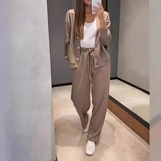 Women's Comfortable Sporty Set™ Casual Jacket Open Cardigan + Long Pants Set