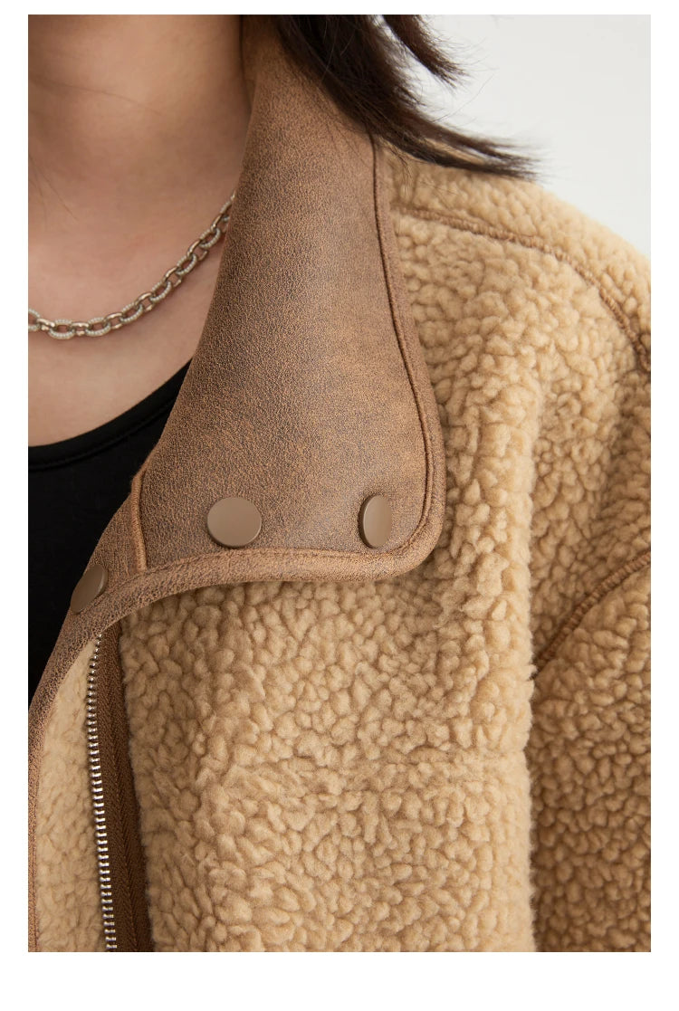 Women's Jackets™ CHIC VEN Thick Warm Solid Suede Reversible Outer Loose Coat