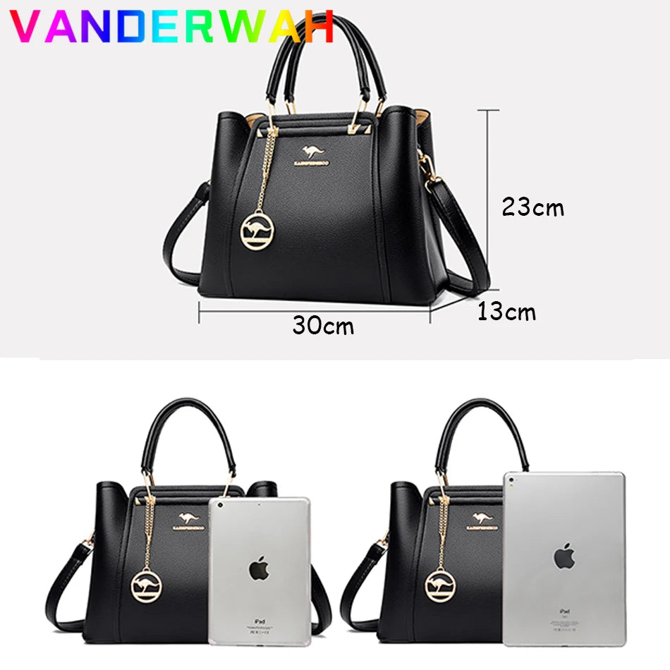 Women's Leather Luxury Handbags™ Ladies Shoulder Crossbody Sac & Messenger Tote Handbag