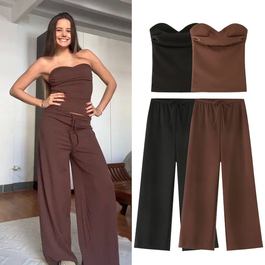Women's HXAO Summer Suit™ Corset Tops Baggy Y2k Trouser Set