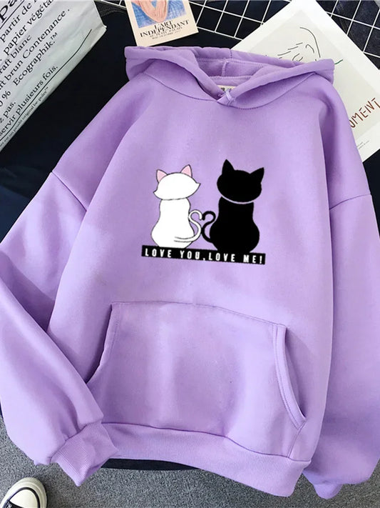 Women's Hoodies™ Autumn Spring Long Sleeve Harajuku Cat Print Sweatshirts