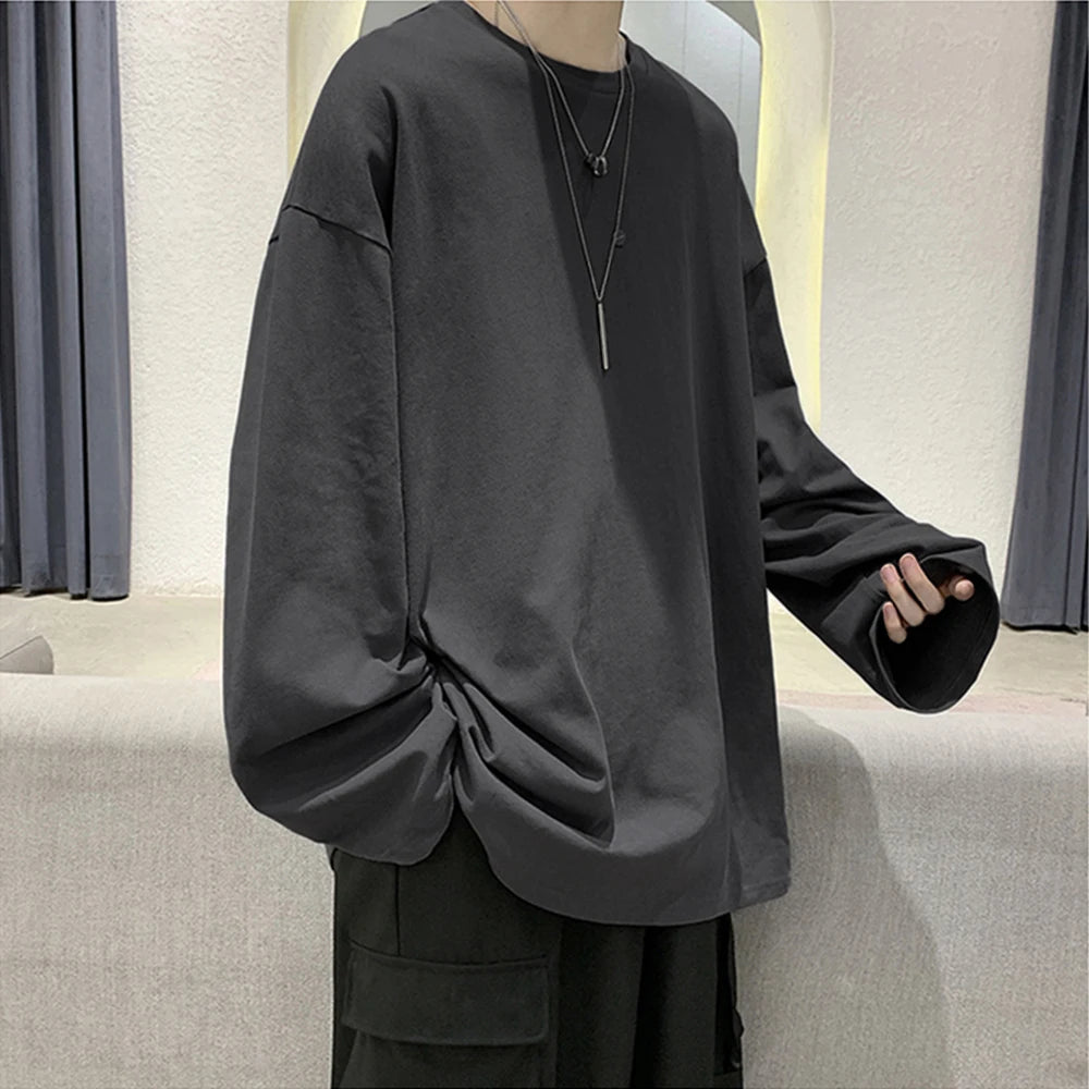 Men's T-shirt™ Cotton Oversize Long sleeves t shirt