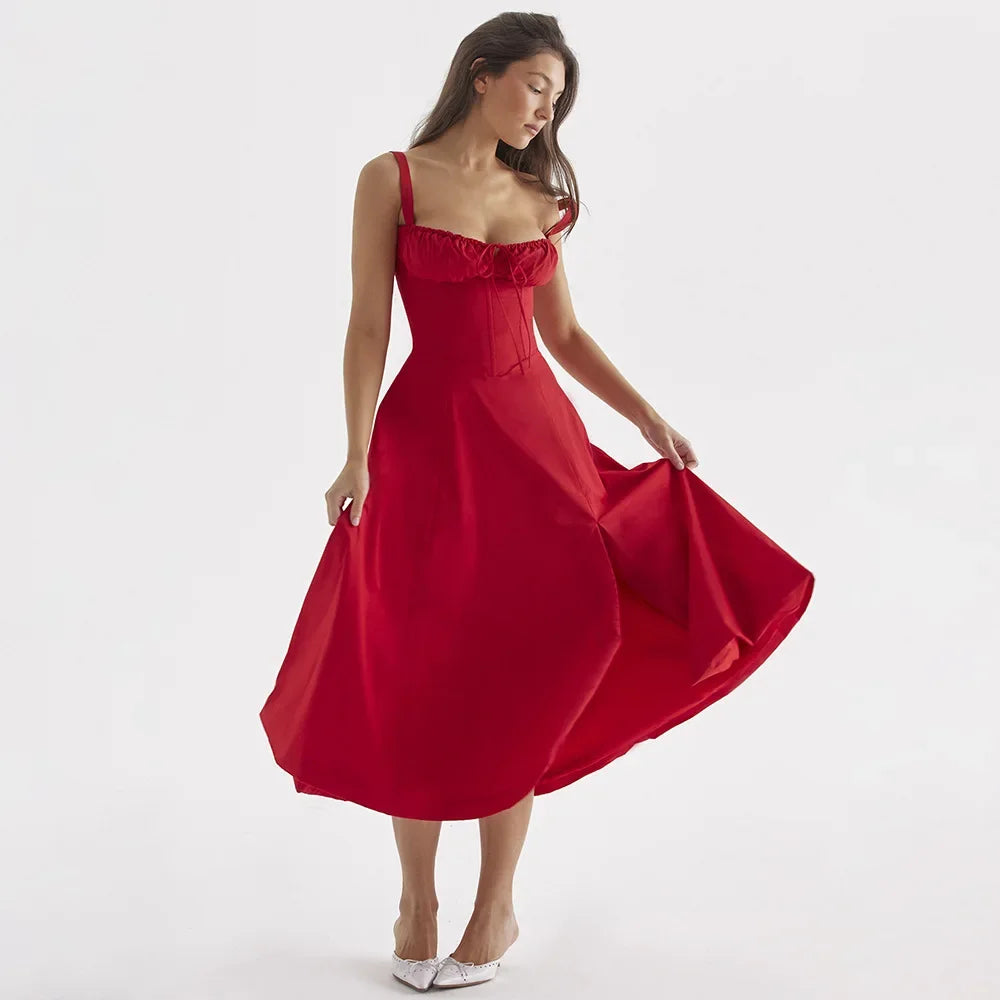 Women's Long Dresses™ Elegant Casual Tied Waist-fitted Slimming Sleeveless Side Slit Dress