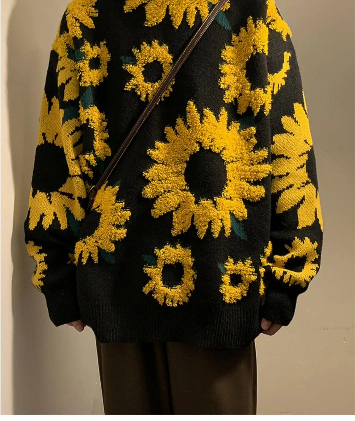 Men's Flocking Floral Sweater™ Baggy Spring Autumn Japanese Style Retro Knitwear