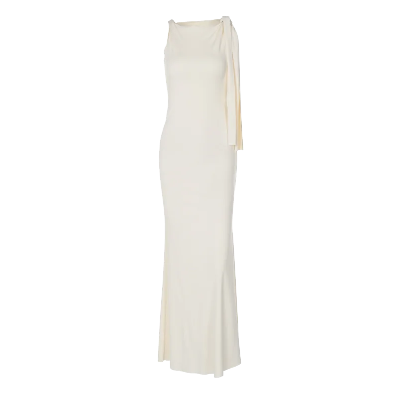 Women's  Solid O Neck Sleeveless Patchwork Dress™  Bodycon Maxi Prom Summer Dress