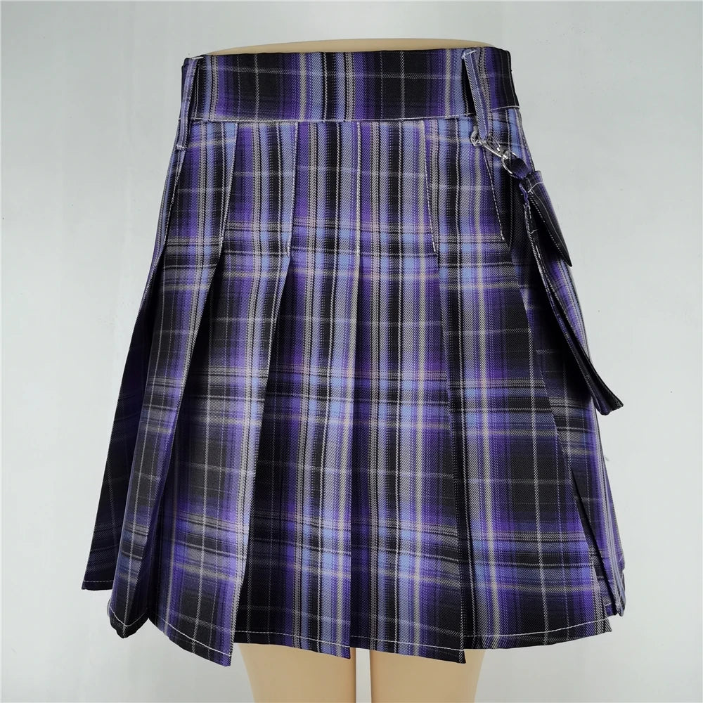 Women's Harajuku Punk Gothic Mini Skirt™ High Waist Patchwork Bandage Skirt