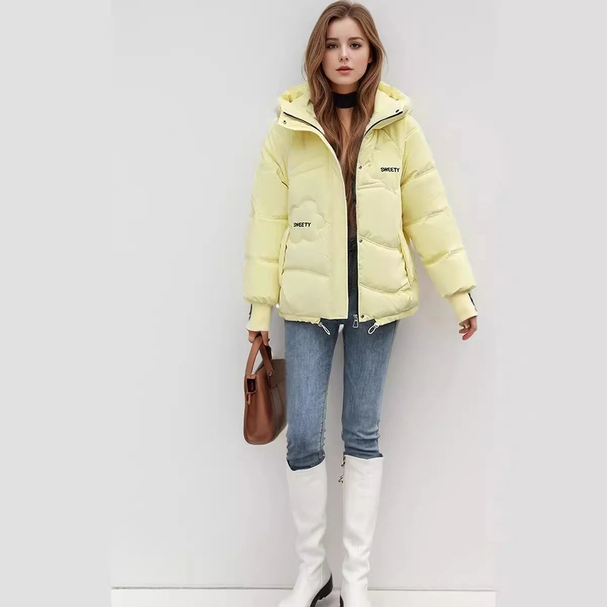 Women's Thick Coat™ Winter Cotton Casual Hooded Zipper Short Parkas Jacket