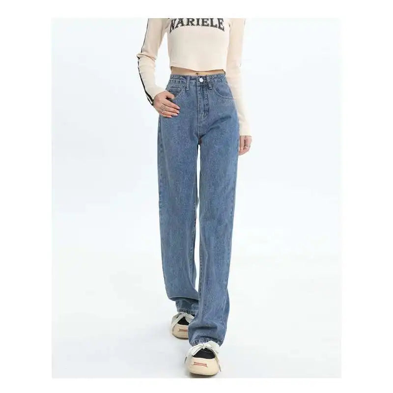 Women's High Waisted Slim Jeans™ Casual Loose Thin Floor Pants Wide Leg Pants