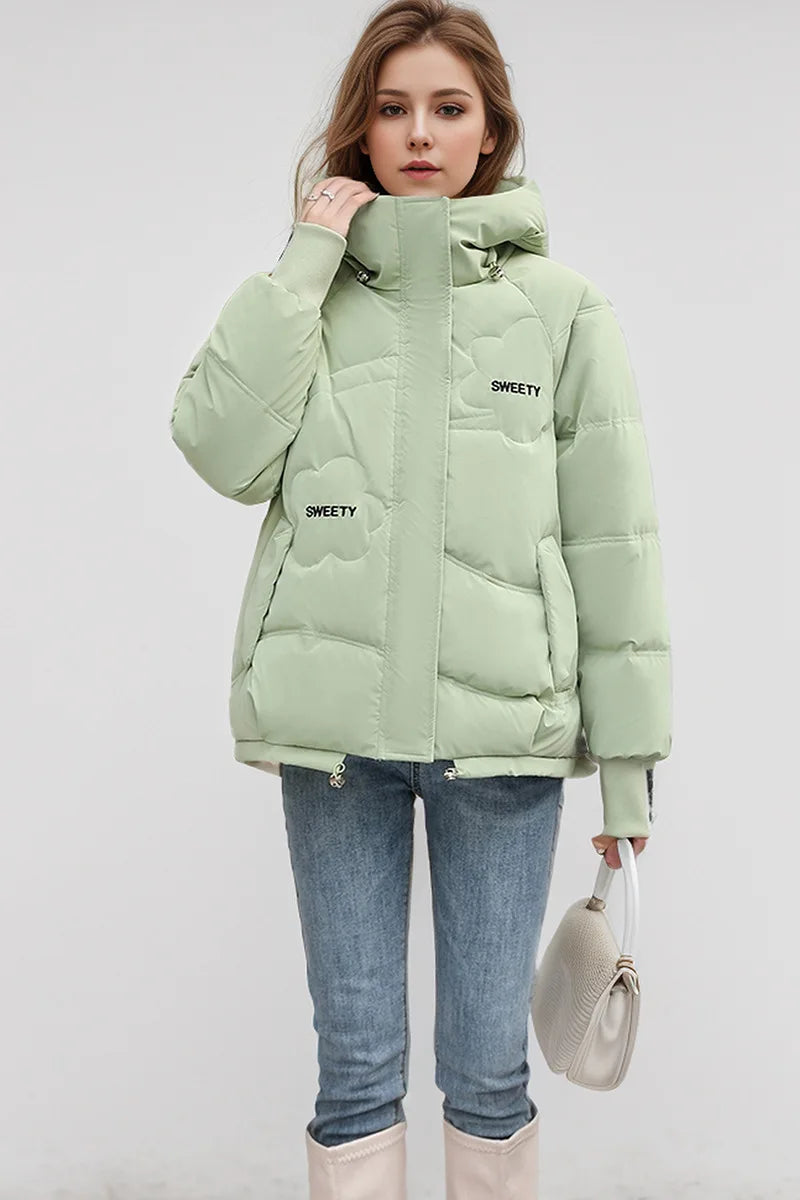 Women's Thick Coat™ Winter Cotton Casual Hooded Zipper Short Parkas Jacket