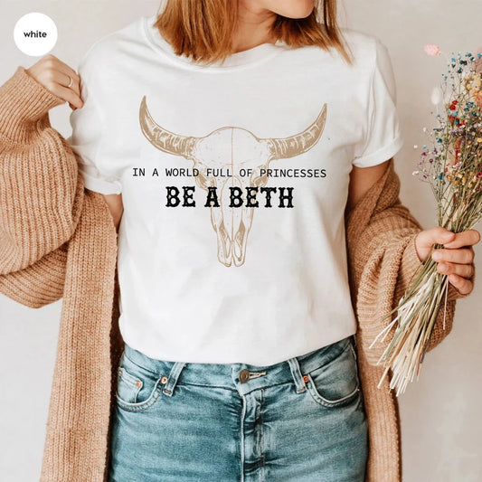 Women's Boho Cow Skull Howdy T-shirts™ Short Sleeve Summer Tees