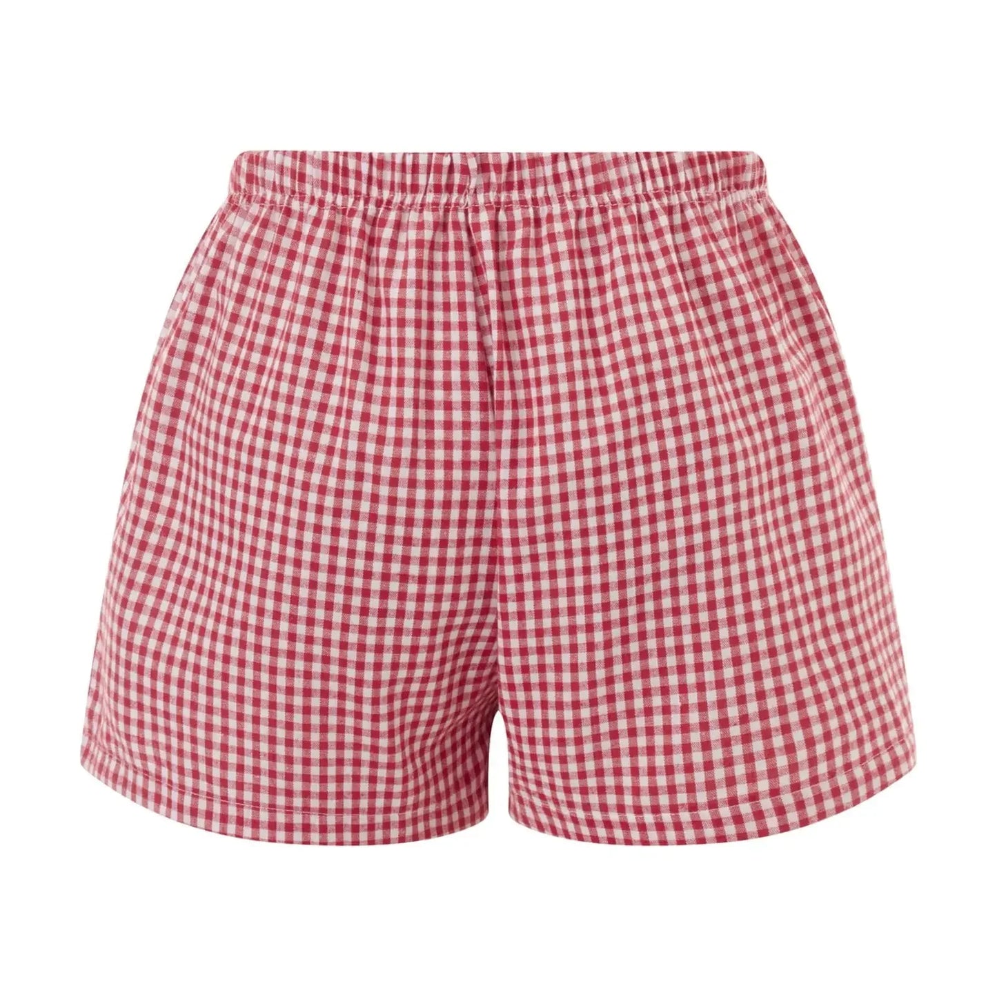Women's Shorts™ Gingham Boxer Elastic Waist Shorts