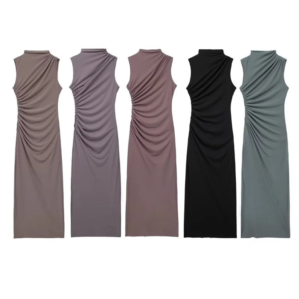 Women Dress™ Spring And Summer Fashionable Pleated Decorative Dress