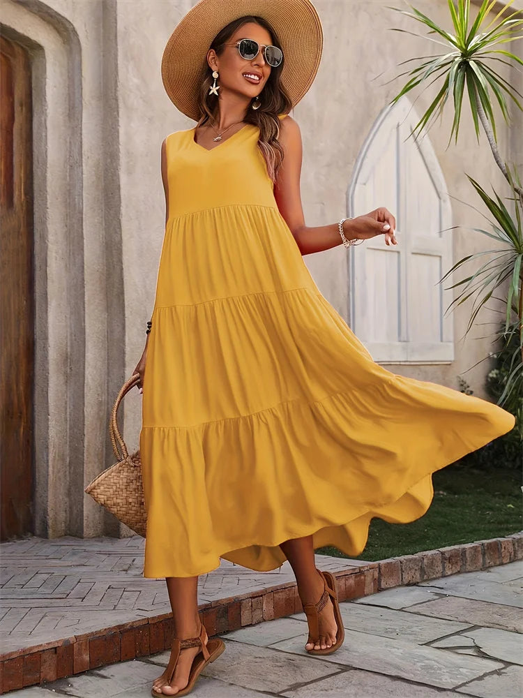 Women's Summer Dress™ Casual Long Dresses V-neck Loose Elegant Dress