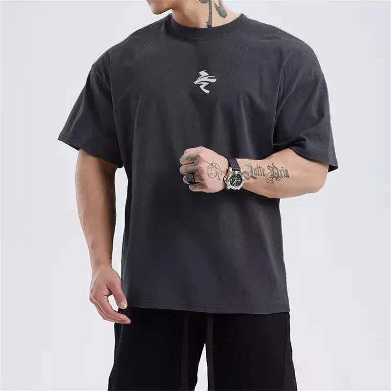 Men's Loose Oversized T-shirt™ Short Sleeves Training Mesh T-shirt