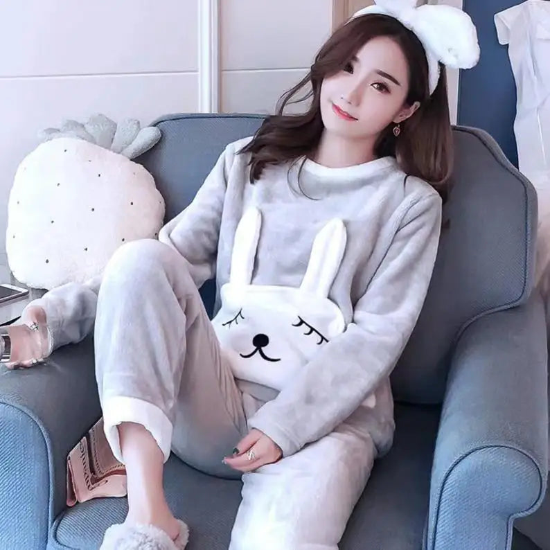 Women's Fleece Pajamas Set™ Winter Thick Warm Suit Set