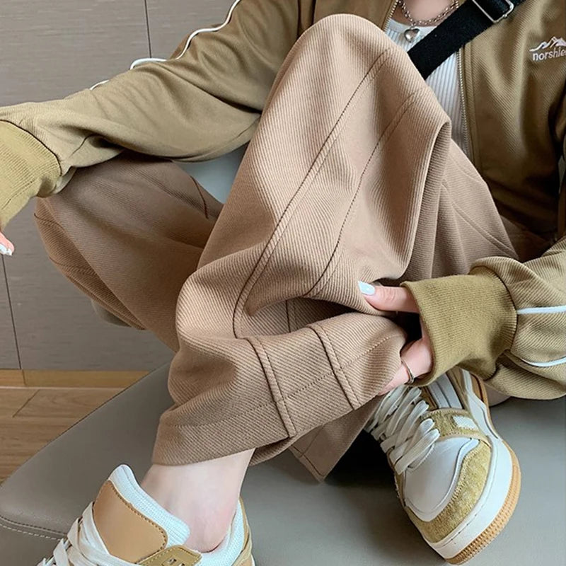 Women High Waisted Leisure Loose Pants™ Straight Leg Slacks Baggy Trousers