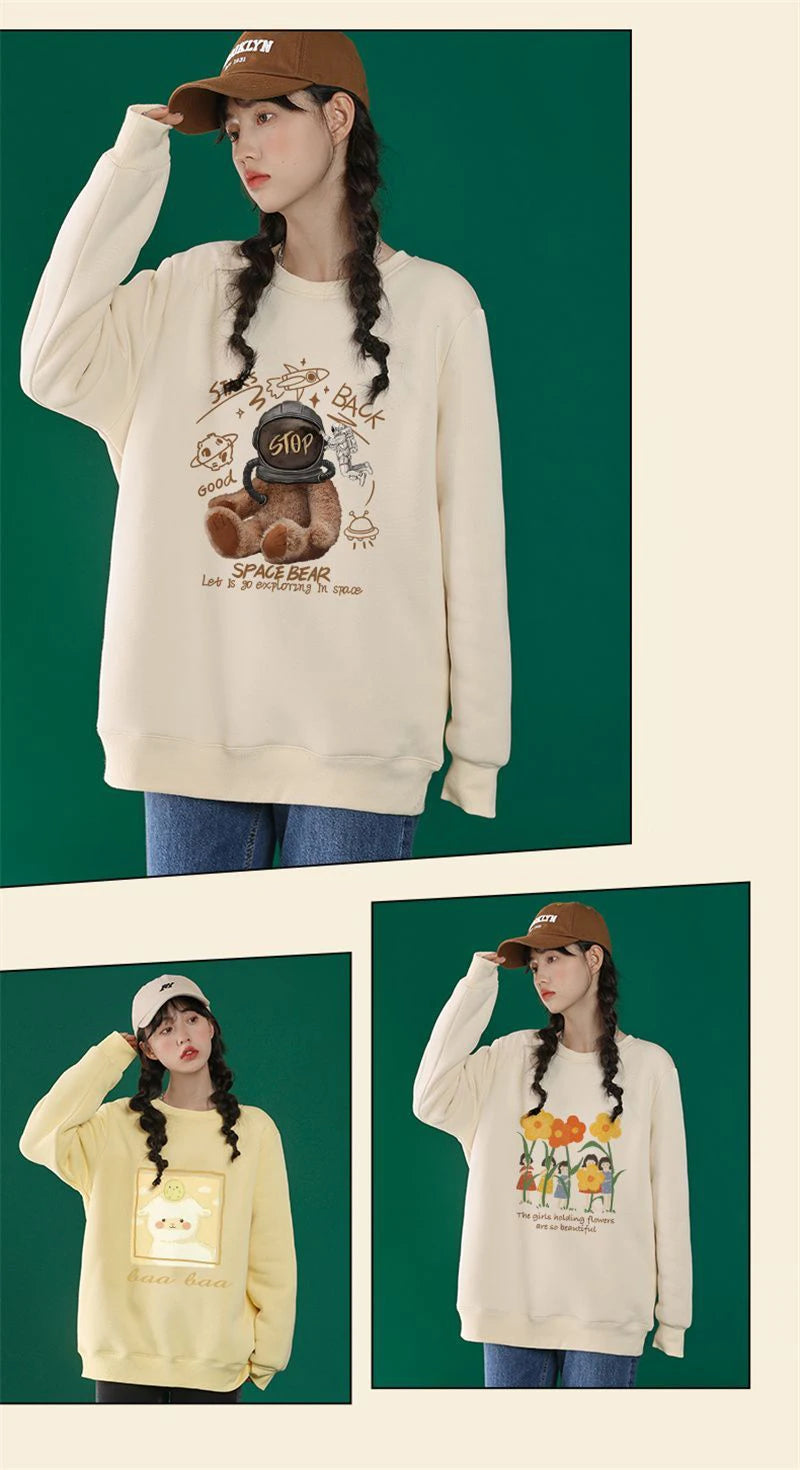 Women's Casual Loose Sweatshirts™ Lambs Wool Fleece