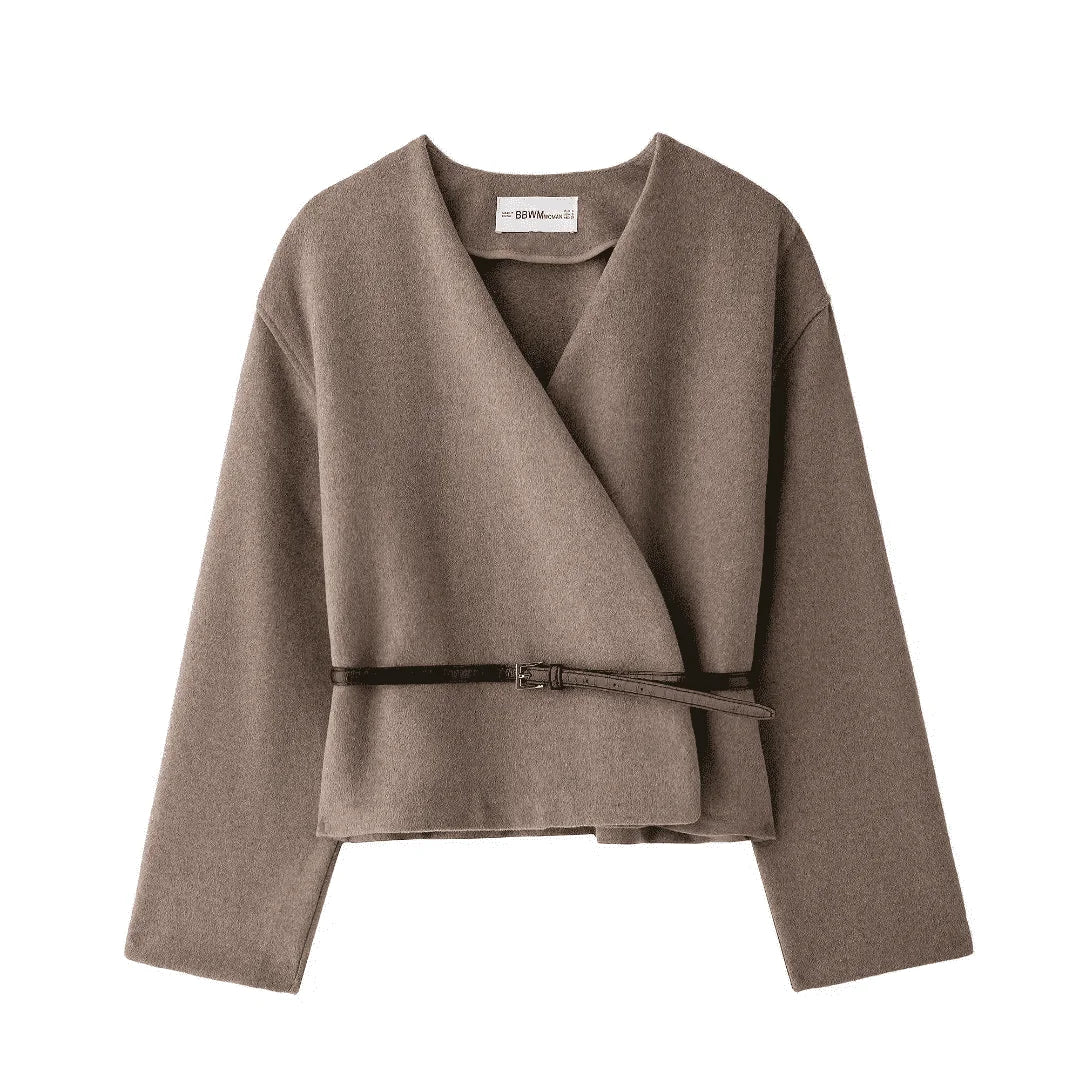 Women's Jacket™  Comfortable Short Belt Casual Long Sleeve Coat