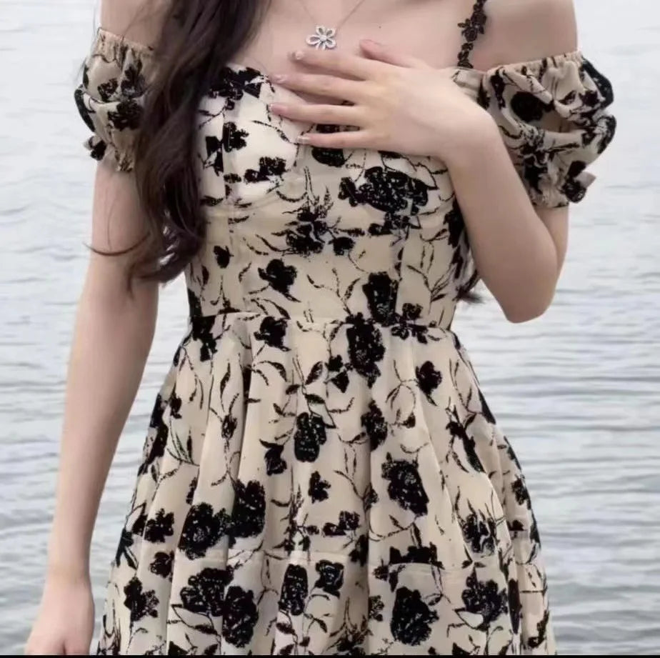 Women's Bubble Sleeve Dresses™ French Hepburn Style Floral Dresses