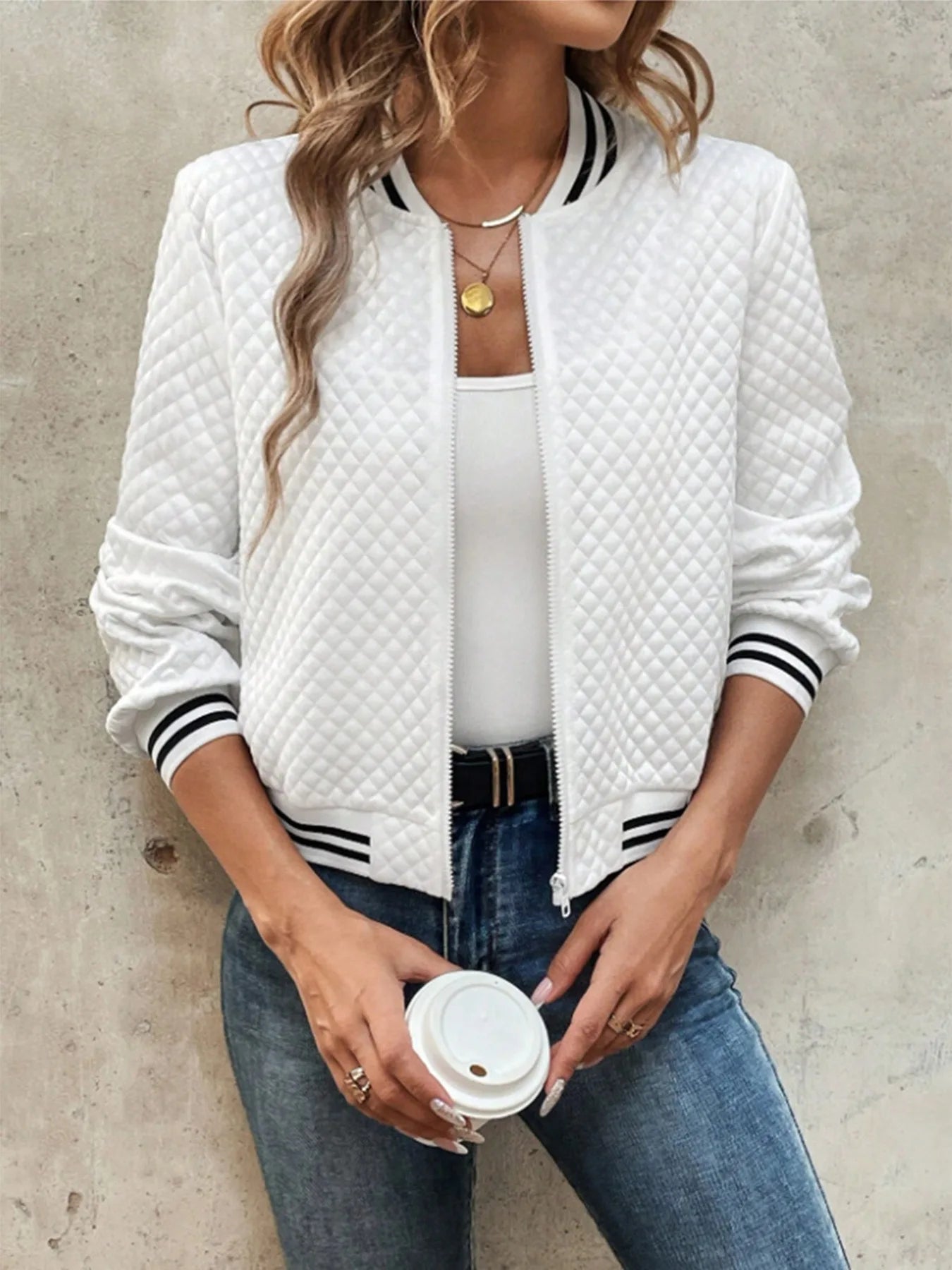 Women's Cross border Jacket™ Zipper Baseball Long Sleeve Jacket
