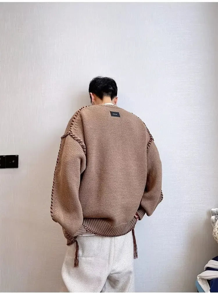 Men's Knitted Sweater™ Casual Versatile Long Sleeve round Neck Thick Sweater