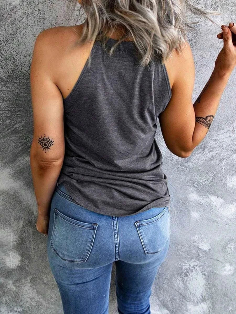 Women's Summer Sleeveless Halter T-Shirts™ Crew Neck Workout Tank Tops