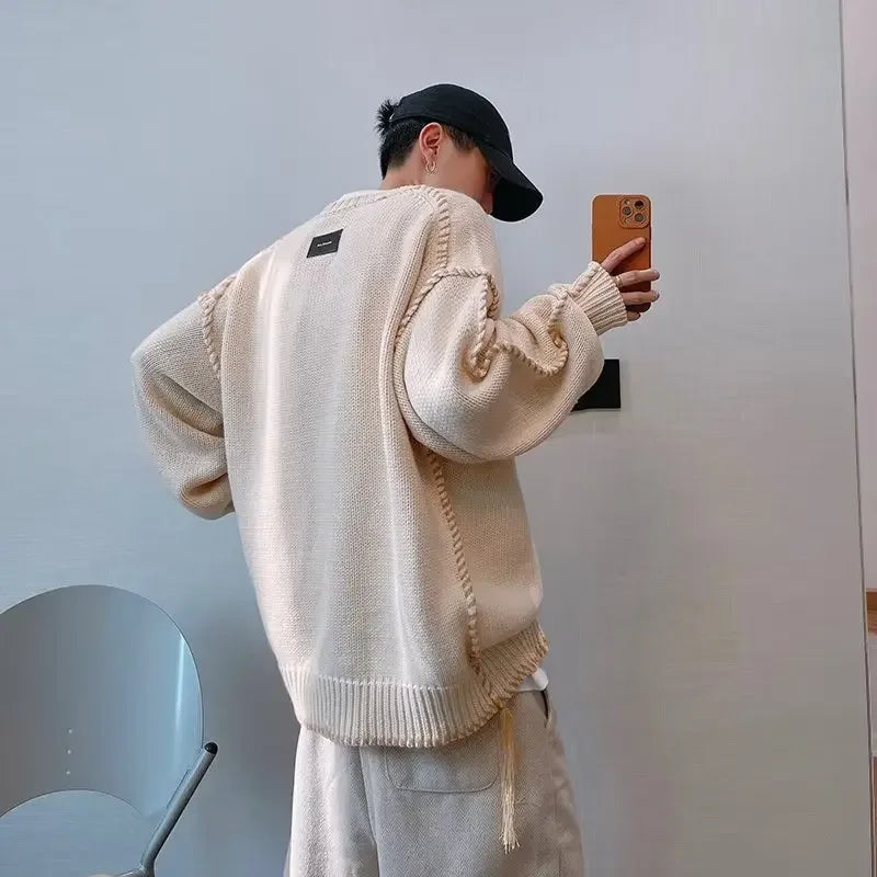 Men's Knitted Sweater™ Casual Versatile Long Sleeve round Neck Thick Sweater