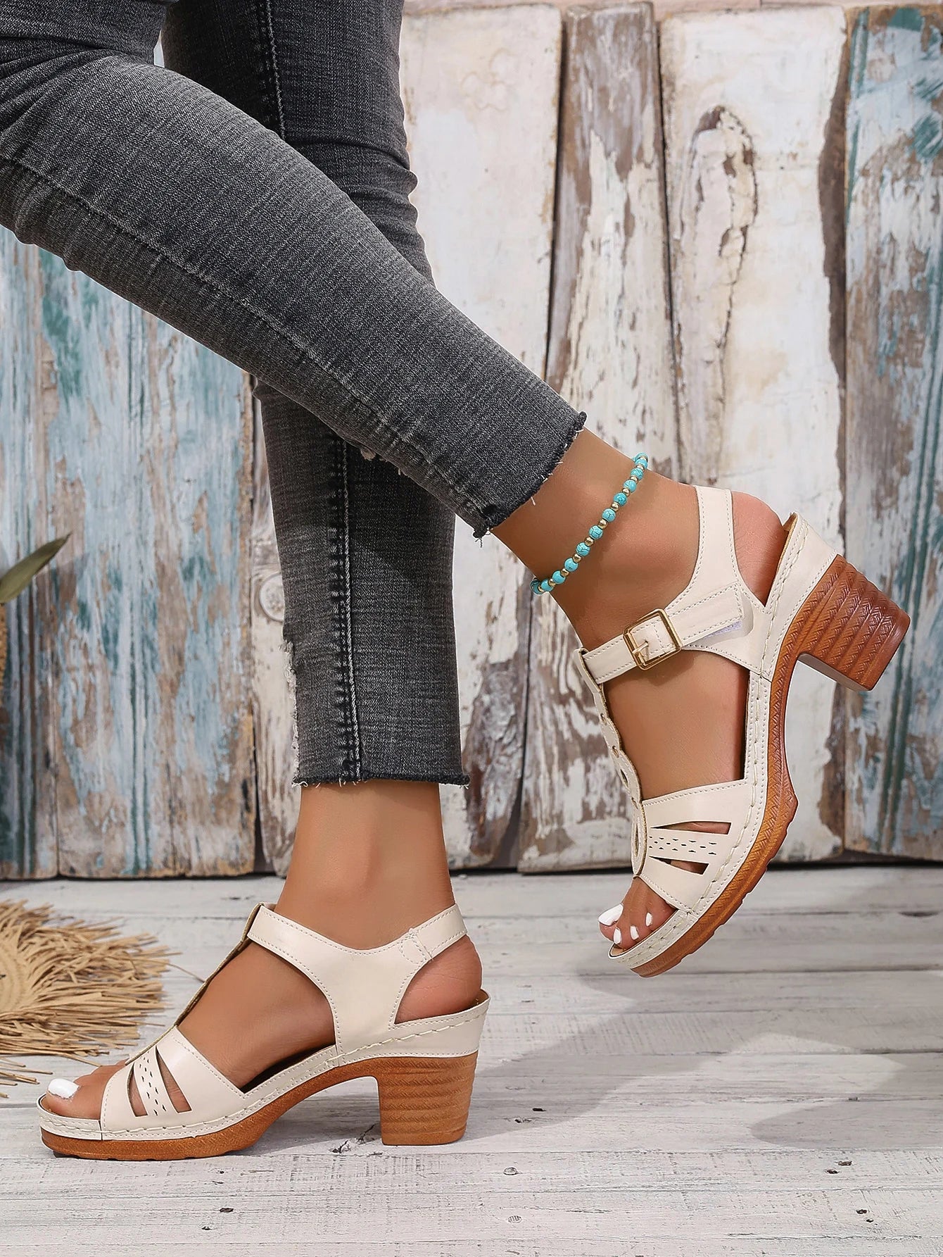 Women's High Heels Sandals™ Thick Heel Fish Mouth Buckle Sandals