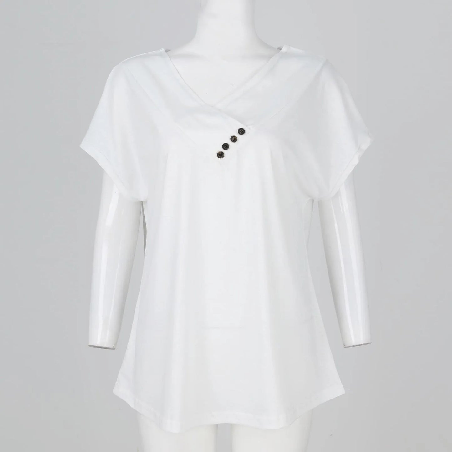 Women's Oversized T-Shirt™ Solid Color V Neck Short Sleeve Basic Tops