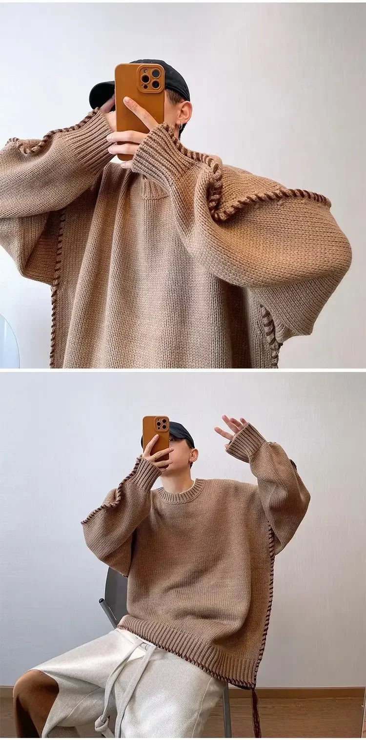 Men's Knitted Sweater™ Casual Versatile Long Sleeve round Neck Thick Sweater