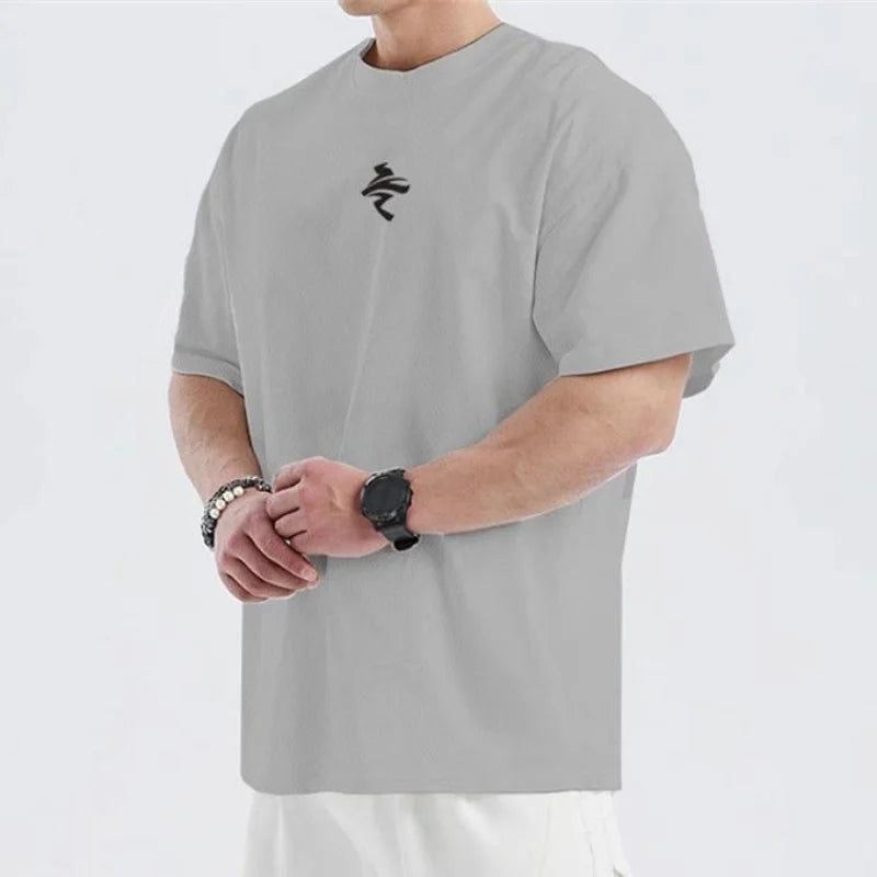 Men's Loose Oversized T-shirt™ Short Sleeves Training Mesh T-shirt